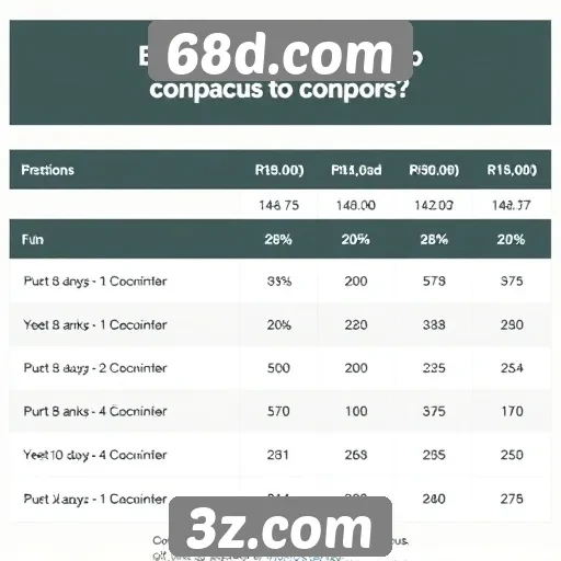Comparativo de bônus oferecidos por 68d.com